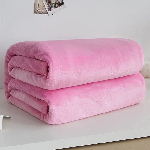 Plaid Coral Fleece 230GSM Multicolore - Couverture Douce Lit Canapé
