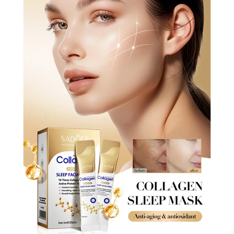 Masques Visage Collagène SADOER - Hydratants Éclaircissants Anti-Âge