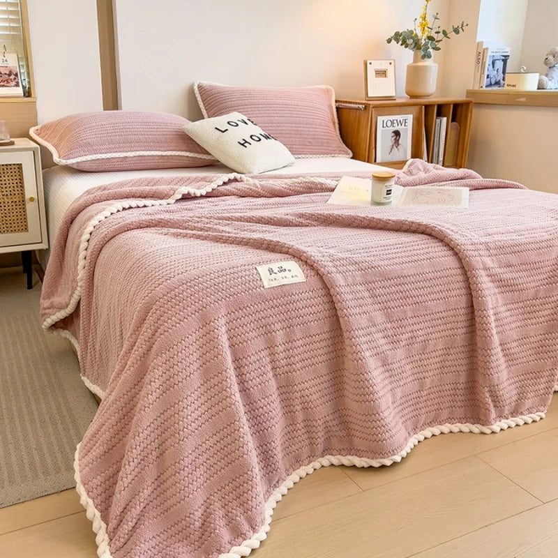 Plaid Hiver King Size 180x200cm - Couverture Chauffante Canapé Lit