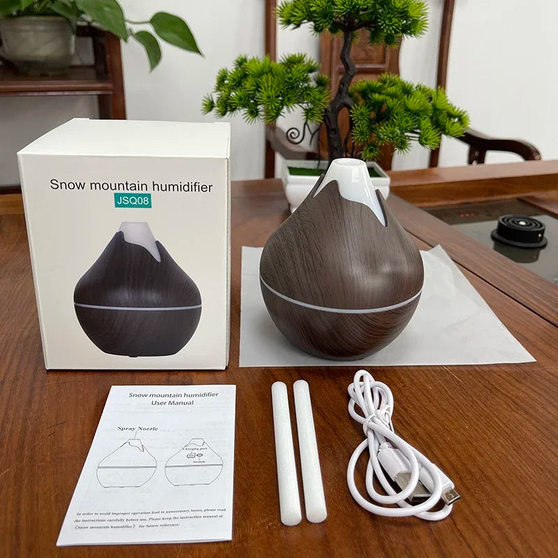 Diffuseur Huiles Essentielles USB 350ml - Humidificateur LED Ultrasonique