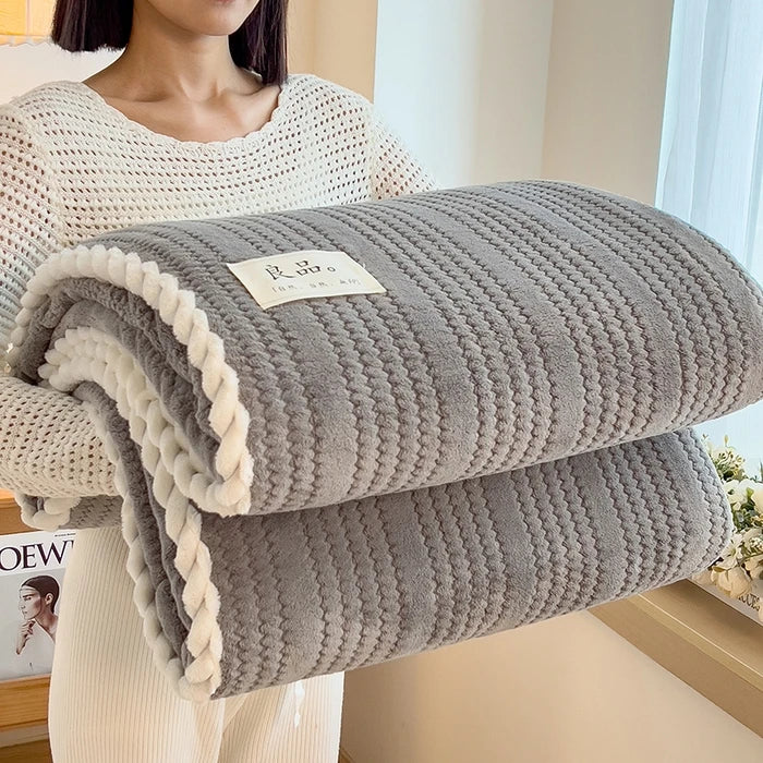 Plaid Hiver King Size 180x200cm - Couverture Chauffante Canapé Lit