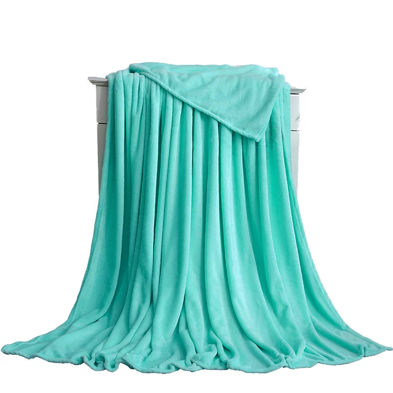 Plaid Coral Fleece 230GSM Multicolore - Couverture Douce Lit Canapé
