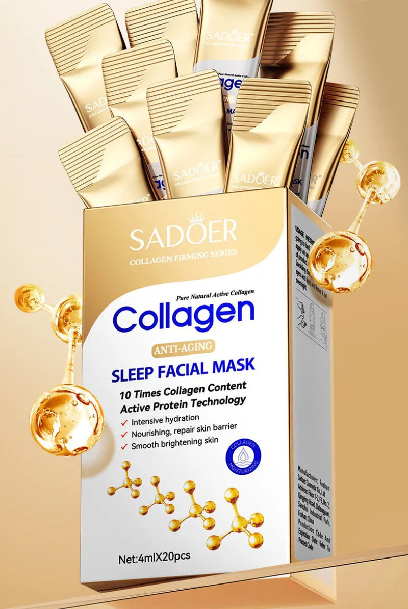Masques Visage Collagène SADOER - Hydratants Éclaircissants Anti-Âge