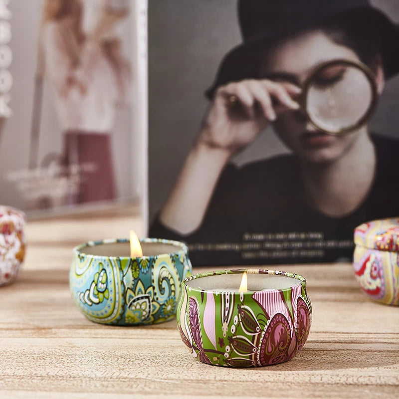 Coffret 12 Bougies Parfumées Cire Soja - Set Aromathérapie Complet