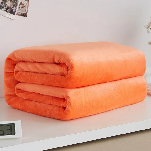 Plaid Coral Fleece 230GSM Multicolore - Couverture Douce Lit Canapé