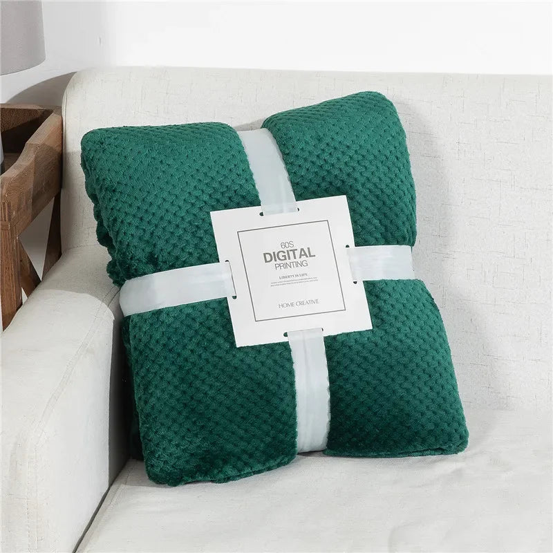 Plaid Fausse Fourrure Vison 300g/m² - Doux Léger Style Japonais