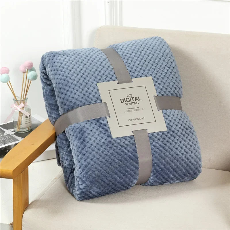 Plaid Fausse Fourrure Vison 300g/m² - Doux Léger Style Japonais