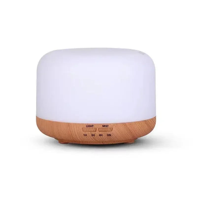 Diffuseur Humidificateur USB 500ml Grain Bois - LED Multicolore