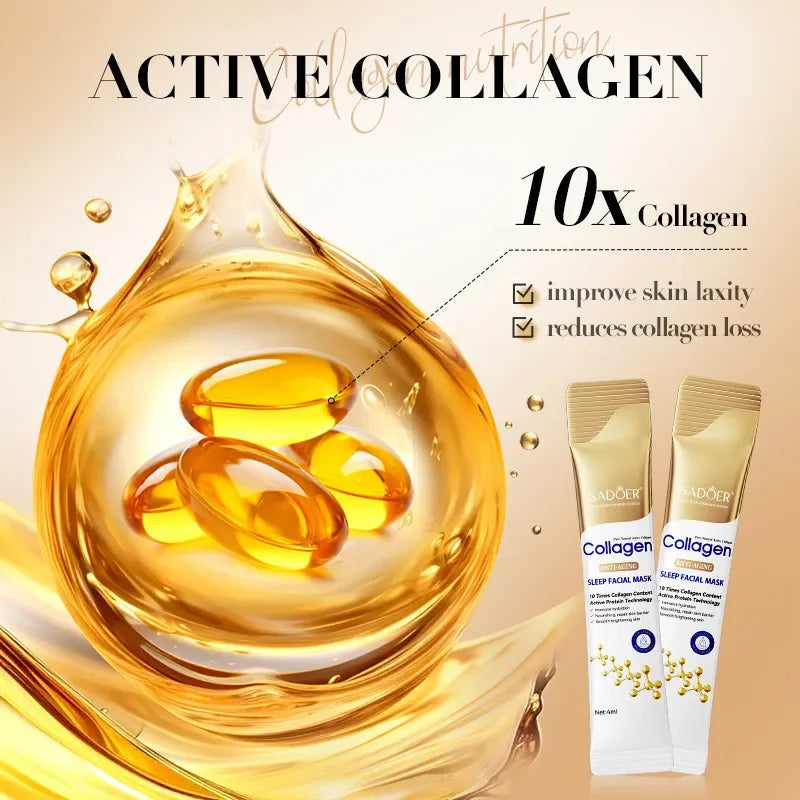 Masques Visage Collagène SADOER - Hydratants Éclaircissants Anti-Âge