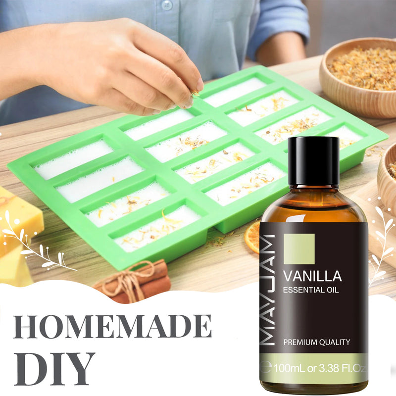 Huile Essentielle 100ml MAYJAM - Lavande Eucalyptus Santal Vanille Pure