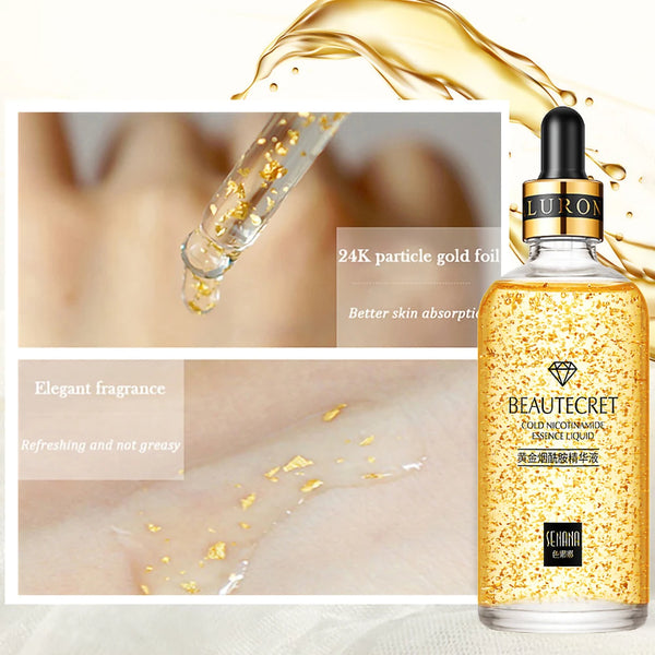 Kit Soin Visage 24K Or Niacinamide - Sérum Anti-Âge Contour Yeux Premium