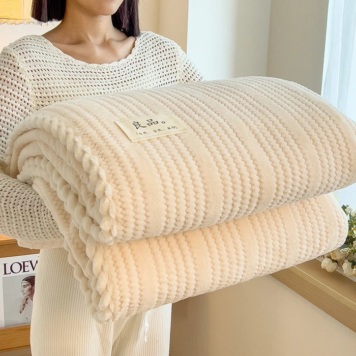 Plaid Hiver King Size 180x200cm - Couverture Chauffante Canapé Lit