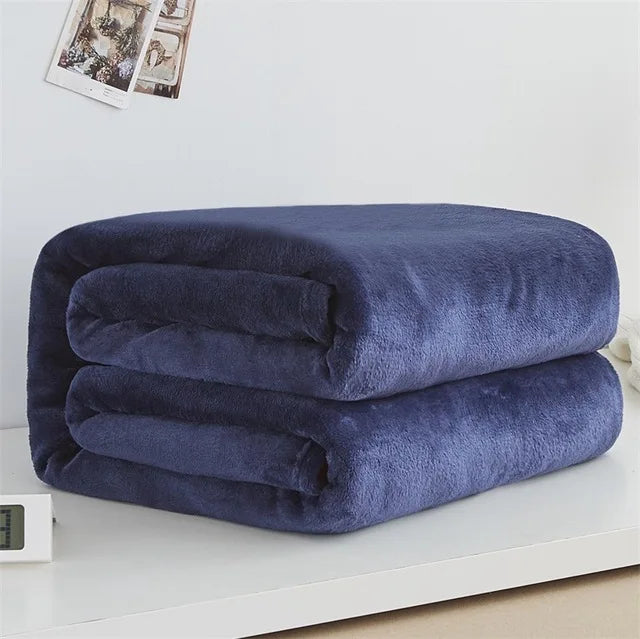 Plaid Coral Fleece 230GSM Multicolore - Couverture Douce Lit Canapé