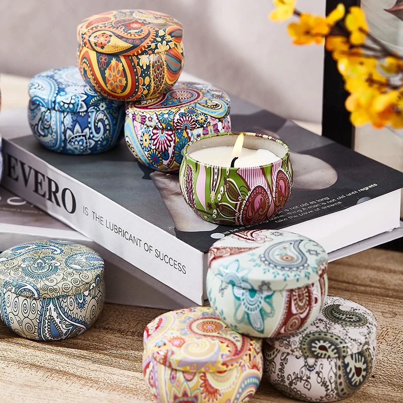 Coffret 12 Bougies Parfumées Cire Soja - Set Aromathérapie Complet