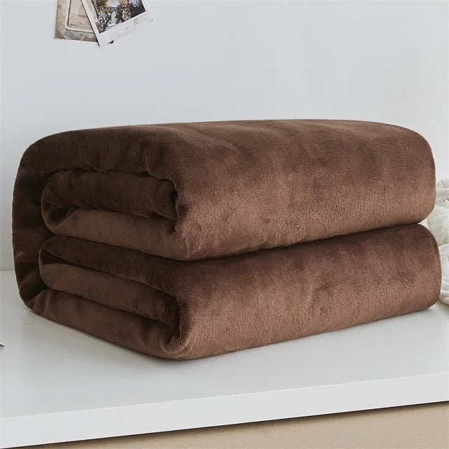 Plaid Coral Fleece 230GSM Multicolore - Couverture Douce Lit Canapé