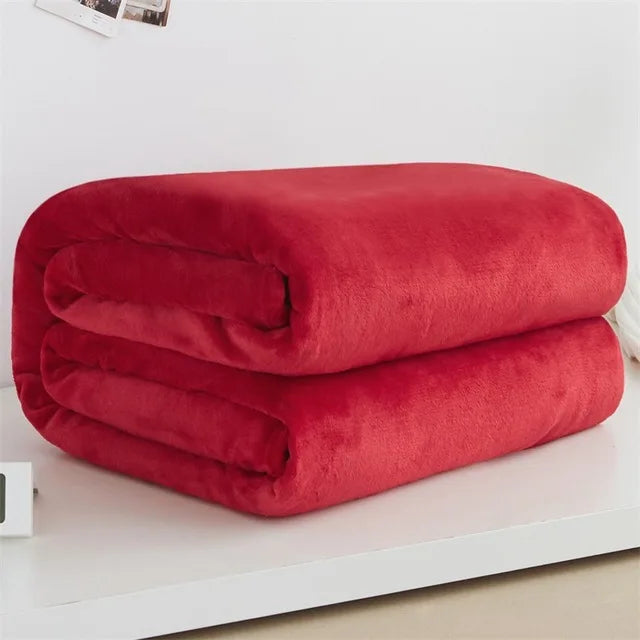 Plaid Coral Fleece 230GSM Multicolore - Couverture Douce Lit Canapé