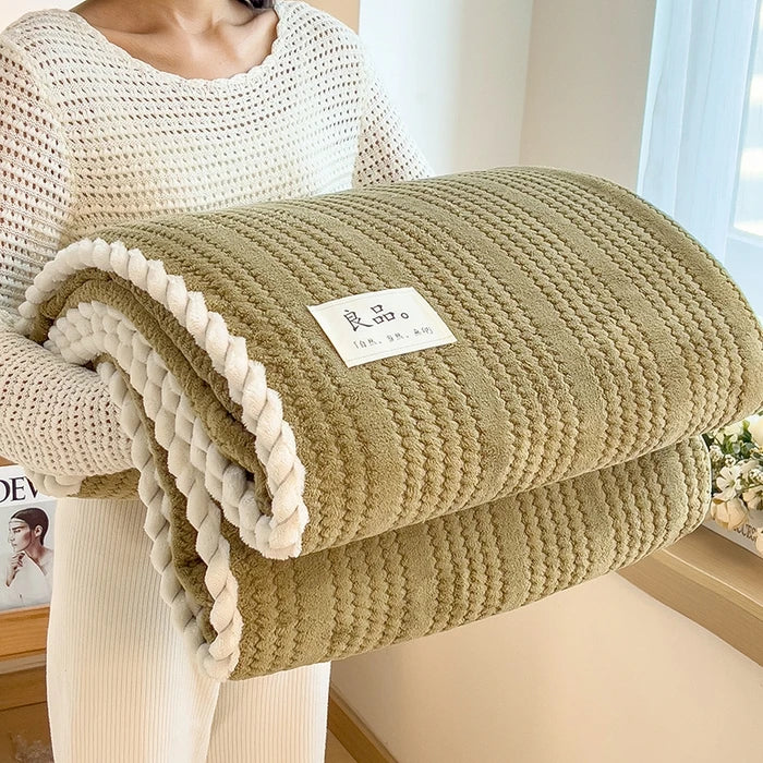 Plaid Hiver King Size 180x200cm - Couverture Chauffante Canapé Lit