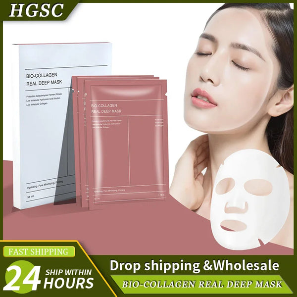 Masque Visage Collagène Bio Nuit - Hydratant Raffermissant Éclat