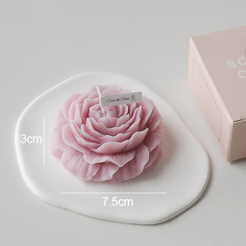 Bougie Fleur Pivoine 90g Cire Soja - Aromathérapie Décorative Naturelle