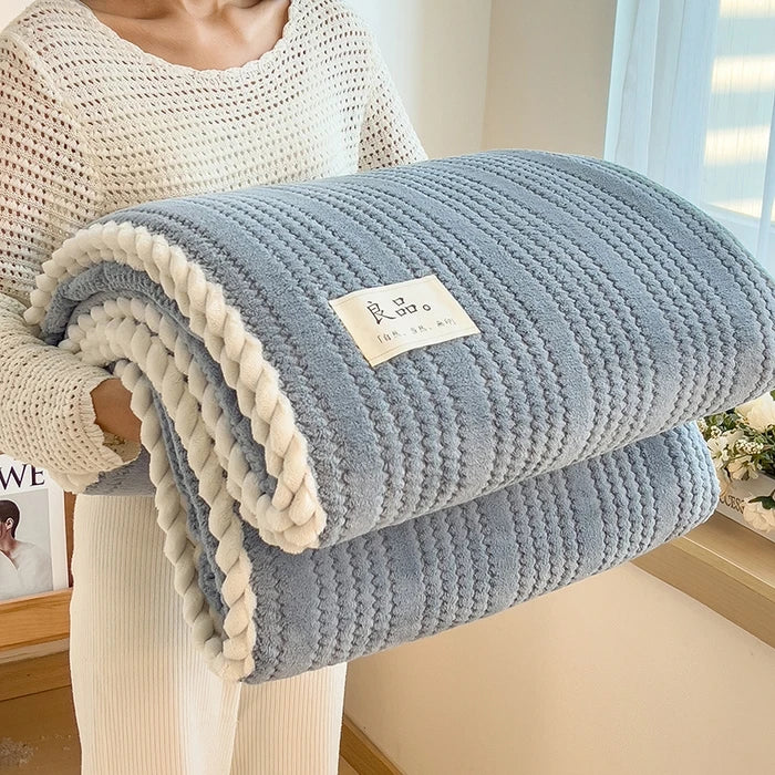 Plaid Hiver King Size 180x200cm - Couverture Chauffante Canapé Lit