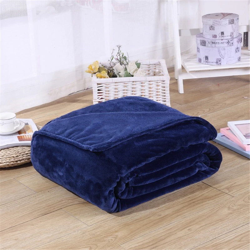 Plaid Coral Fleece 230GSM Multicolore - Couverture Douce Lit Canapé