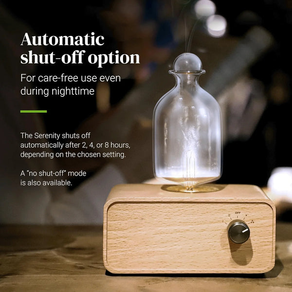 Diffuseur Nébuliseur Huiles Essentielles Bois Verre - Batterie Rechargeable