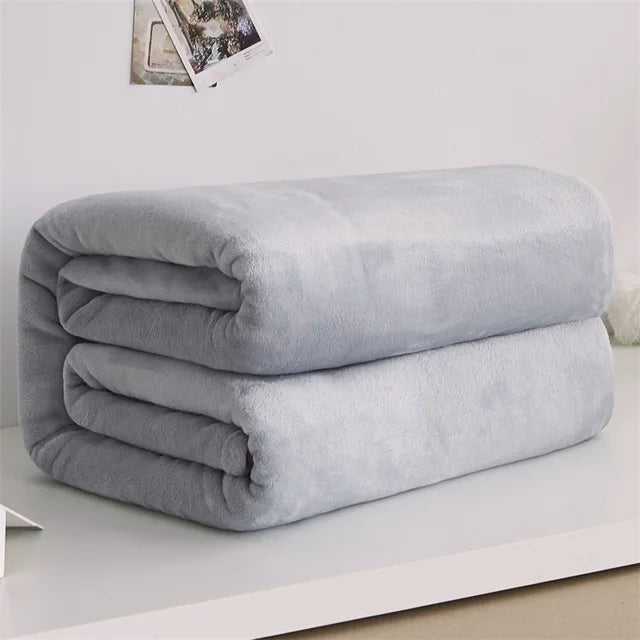 Plaid Coral Fleece 230GSM Multicolore - Couverture Douce Lit Canapé