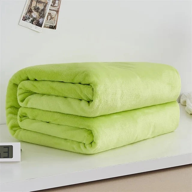 Plaid Coral Fleece 230GSM Multicolore - Couverture Douce Lit Canapé