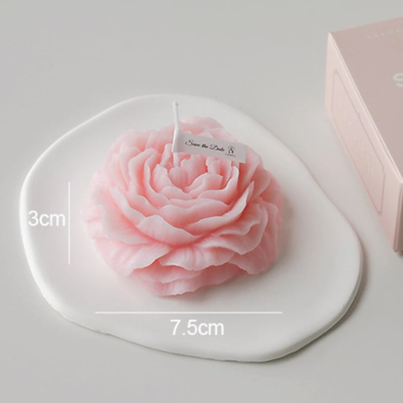 Bougie Fleur Pivoine 90g Cire Soja - Aromathérapie Décorative Naturelle