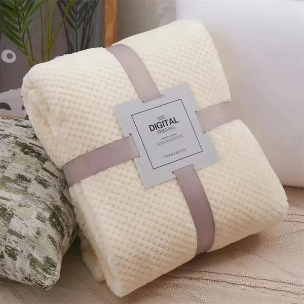 Plaid Fausse Fourrure Vison 300g/m² - Doux Léger Style Japonais