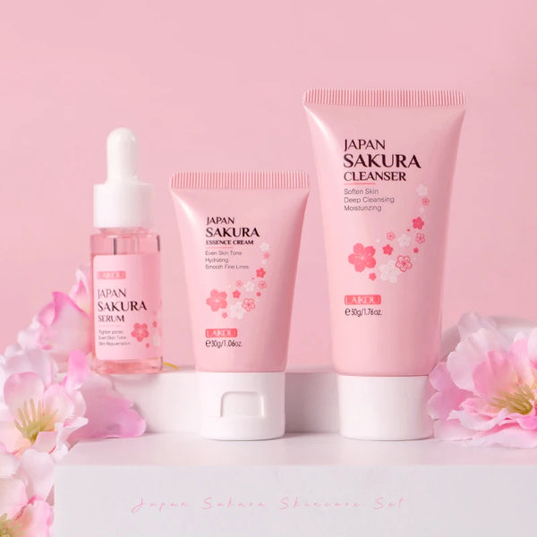 Set Soin Visage Sakura LAIKOU - Routine Anti-Âge Japonaise Hydratante